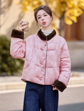 现货.短款羽绒服女2025冬季新款独特漂亮洋气新中式外套，女装羽绒服，尚洛菲