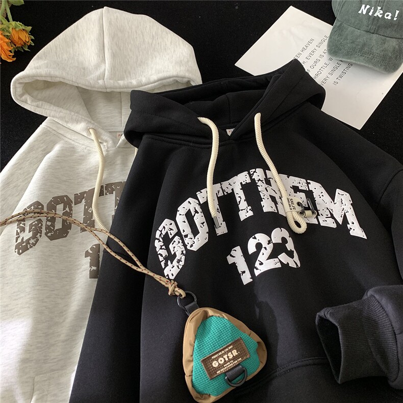 抖音得物高品质印花连帽卫衣常规款-B386-DB24特批55控85，男装卫衣，电商B386