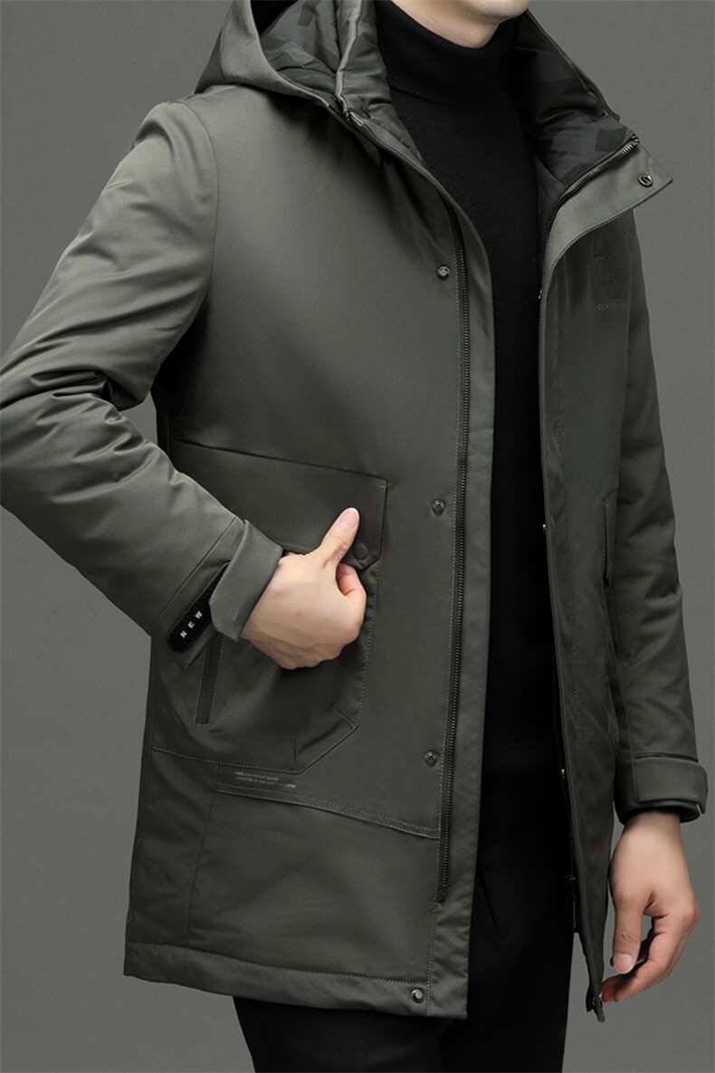 BNA2198钱塘2020-2中年男士冬季厚款百搭商务休闲有帽羽绒服P255,男装羽绒服,钱塘207-2