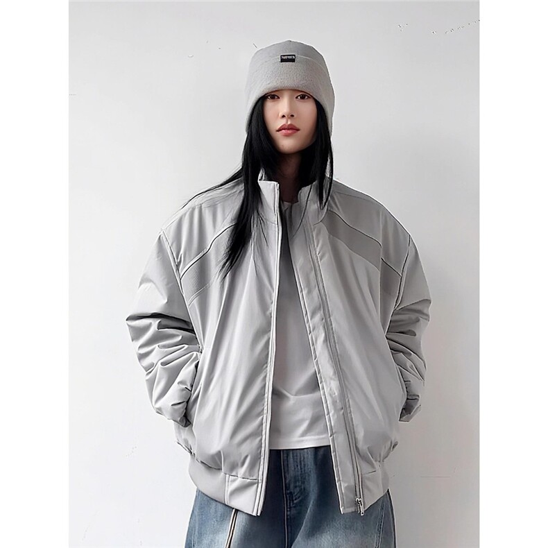 美式潮牌复古解构加厚短款棉服男女冬季百搭立领棉衣MF380-P78,男装棉衣,星座412-3