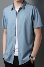 AD62202钱塘2020-3夏季新款男士休闲短袖衬衫P65，男装衬衫，钱塘207-3