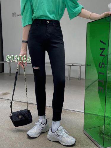【现货】秋割破特色小脚裤图片
