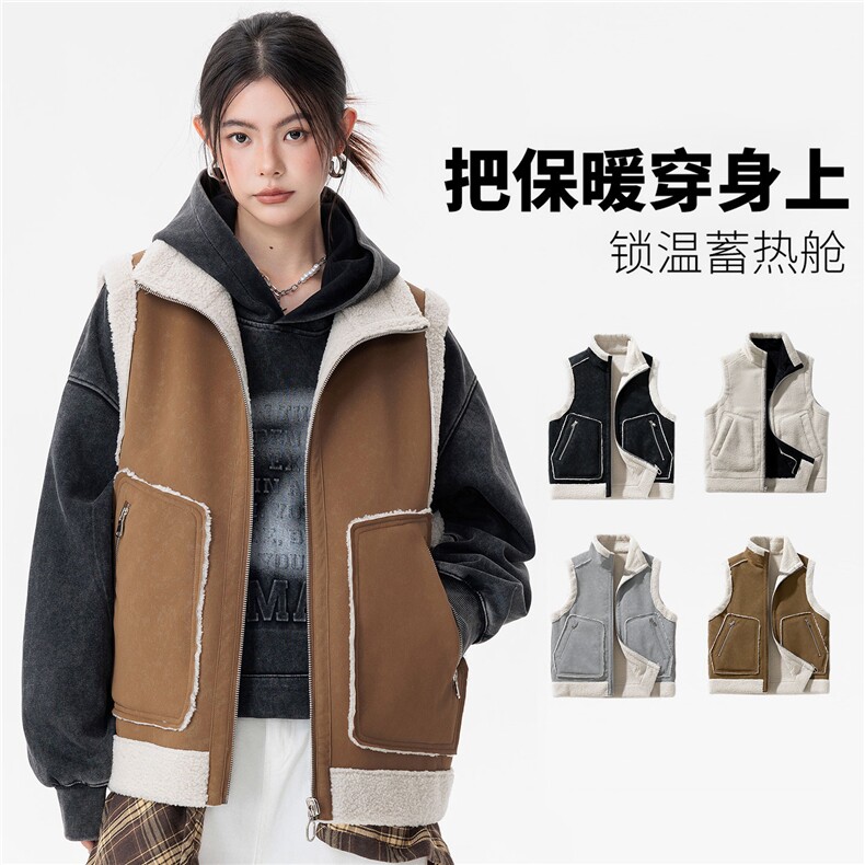 新款休闲马甲图片