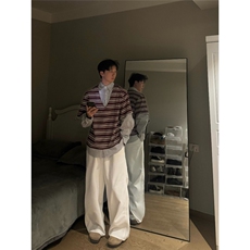 网图小众设计条纹翻领拼接假两件POLO衫长袖B01-特P50，男装Polo衫，星座910-1