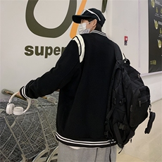 美式棒球服外套男ins潮牌高级感小众hiphop高街情侣飞行夹克~B314，男装夹克，星座601-2