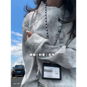 XZ809A/SYR26/P35/控58 扎染肌理感设计感polo杉长袖T恤卫衣图片