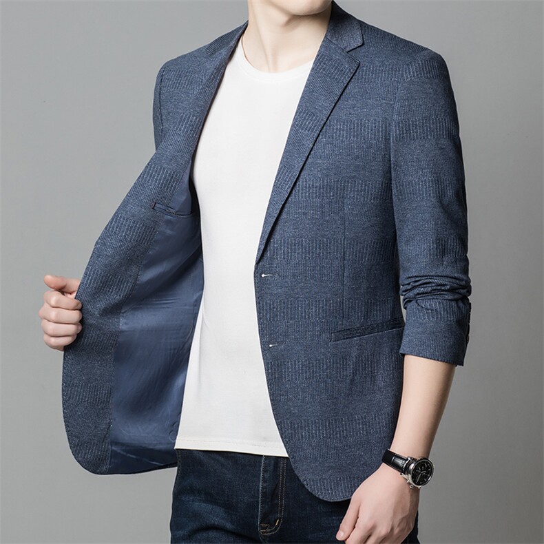 BGW307男式秋冬2023新款西装男针织西服外套修身商务休闲男P132,男装西服,电商B360