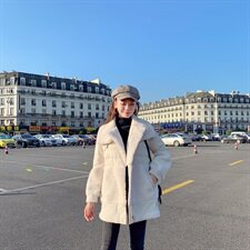 棉衣/棉服时尚优雅气质潮流2021年秋季休闲长袖宽松，女装棉衣/棉服，秋水欣儿