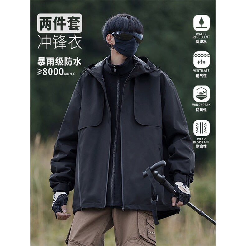 【真三防三合一冲锋衣】DZ2193-TP215控价299Cityboy户外棉衣男,男装棉衣,电商A102-1
