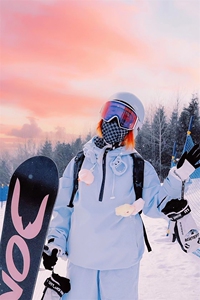 2025冬季户外防风防水滑雪服套装男女同款两件套中性风TZ033-P220图片