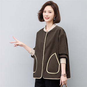时尚百搭春季女装短外套 宽松显瘦休闲夹克衫图片