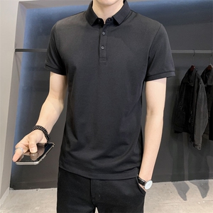 高品质polo衫短袖男士夏季修身T恤翻领店主无头风 净色 引流款图片