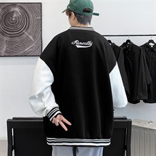 重磅棒球服男士2024年新款夹克宽松刺绣男装潮流秋季外套P85控118，男装夹克，电商A086