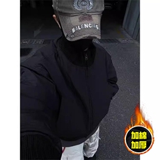 棉衣5W件现货冬季美拉德立领飞行夹克廓形高街棒球服加棉加厚外套，男装夹克，电商A486