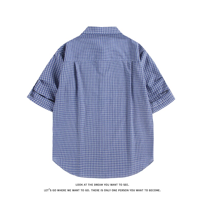 美式复古蓝色连帽/翻领衬衫男衬衣外套上衣DC2243/DC2244-特价P35,男装衬衫,电商A007