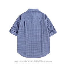 美式复古蓝色连帽/翻领衬衫男衬衣外套上衣DC2243/DC2244-特价P35，男装衬衫，电商A007