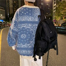 开衫毛衣男春秋潮牌ins韩版腰果花针织衫痞帅宽松外套MY9016-P50图片