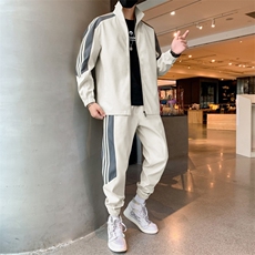 套装男春秋情侣休闲运动时尚立领套装男两件套D02-P65，男装休闲套装，星座310B-3