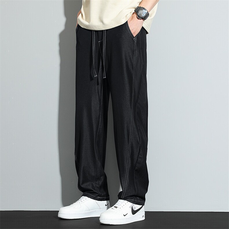 阳离子薄款冰丝休闲牛仔裤男士夏季2025新款B240-68395-P78,男装牛仔裤,电商B240