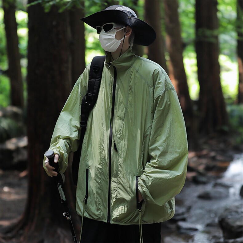 美式防晒衣男女款夏季透气轻薄防晒拉链外套防晒服Y0123-P35，男装夹克，星座308B-1