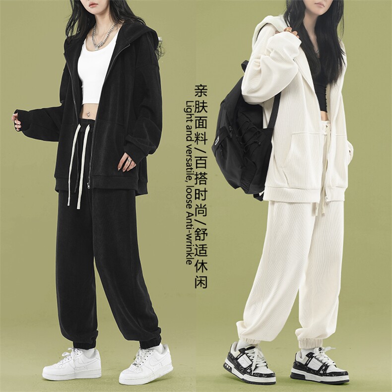 重磅条绒开衫外套加束脚裤美式潮牌复古休闲-TZ850特批117图片