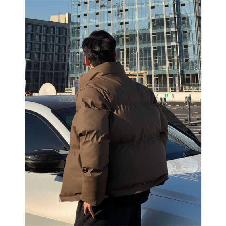 现货网图冬季立领正肩短款休闲百搭加厚皮质棉服M7878-特P80,男装棉衣,星座1213