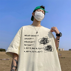 抖音得物二开现货供应220克夏装重磅美式高街宽松短袖t恤MT59，男装T恤，电商A486-1