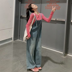 【上就能卖】大量不缺货转化好牛仔背带裤2506P125K169，女装休闲裤，2C292
