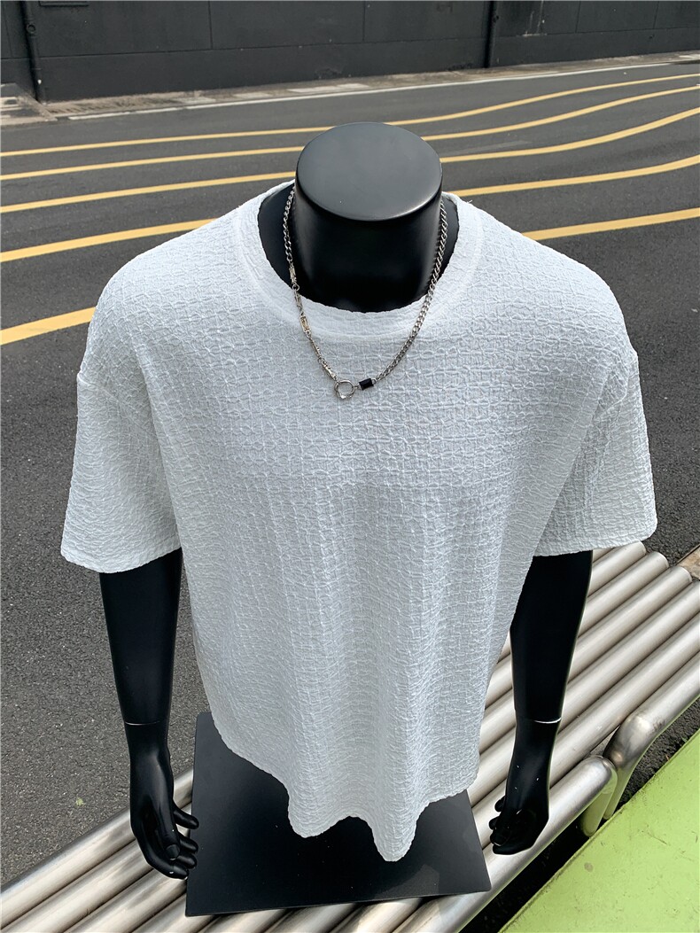 XZ809A/GGYY01/P25/控38重磅慵懒冰丝圆领T恤,男装T恤,星座809A(原222-1)