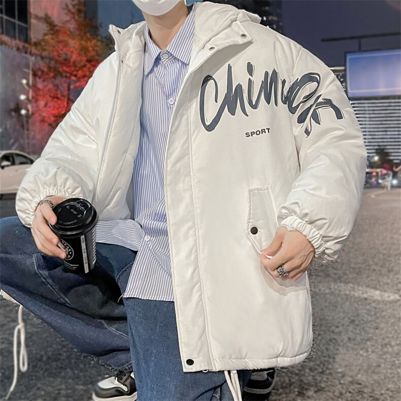 假两件棉衣男连帽棉服2025新款冬装港风面包服棉袄3316-P70 控108图片