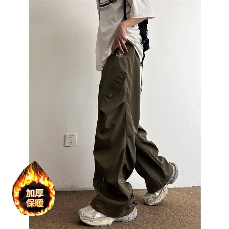 JY587-P45炸街裤子男褶皱感无性别休闲裤垂感机能阔腿裤网图,男装休闲裤,星座1501-3