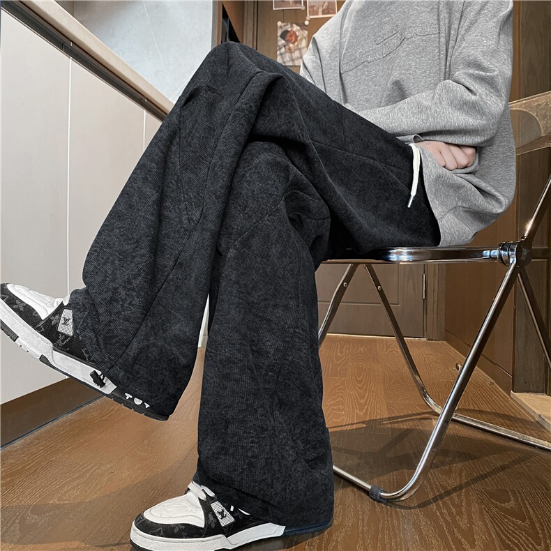 2025秋季美式解构分割设计感灯芯绒休闲裤B315-K25366-特p40控78，男装休闲裤，电商B315