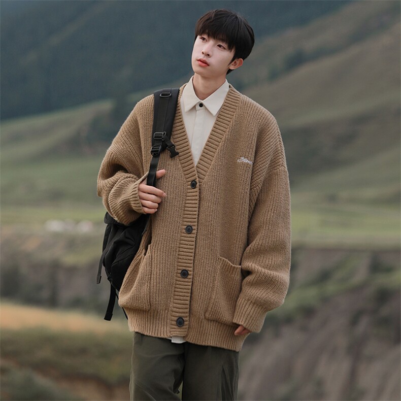 现货秋冬开衫字母刺绣百搭毛衣针织衫8005P58（79），男装针织衫/毛衣，星座1504（原917）