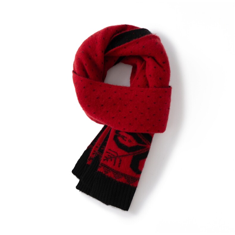 2025年秋季时尚百搭休闲芝麻点提花围巾，围巾，臻维羊绒