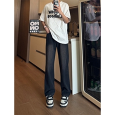 现货水洗复古宽松直筒牛仔裤男K5806-P50控78，男装牛仔裤，星座205