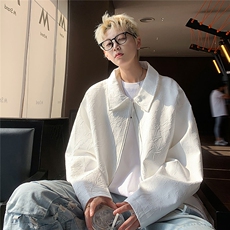 1港风大码M-5XL情侣百搭夹克外套男：聚酯纤维JK8742P75控108，男装夹克，星座226-2