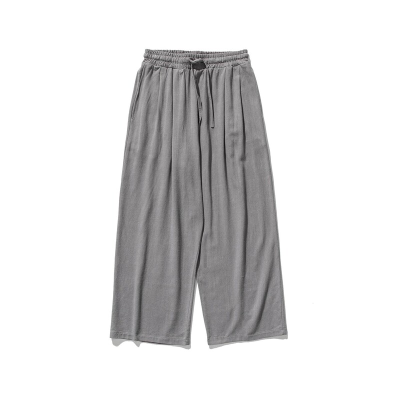 夏季日系亚麻风宽松休闲裤直筒棉麻大码哈伦阔腿裤K143/P55,男装休闲裤,钱塘713