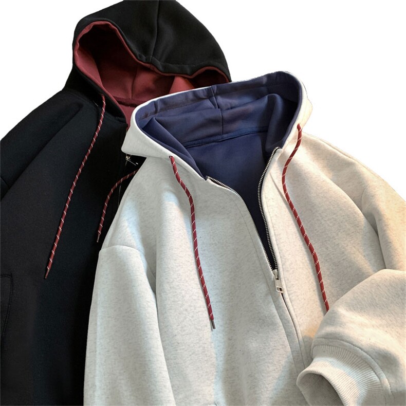 重磅拼色男女连帽卫衣特P58M-3XL,男装卫衣,电商B325