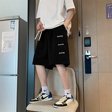 休闲短裤男夏季刺绣贴标男士五分裤宽松中裤大裤衩男仿棉KG38，男装牛仔裤，星座1116A-1（原606A）