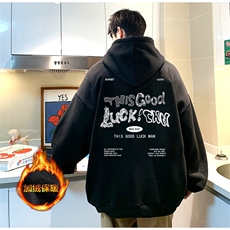 抖音供货、重磅360克现货加绒印花连帽卫衣HD019-1-LMWY44115-P40，男装卫衣，电商019-1