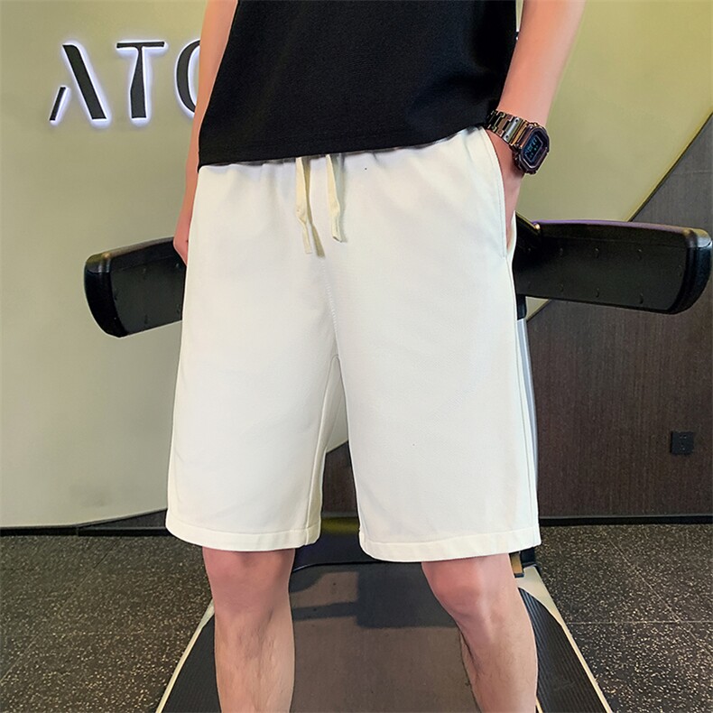 2024夏季新款休闲纯色松紧腰修身短裤五分裤男K9221-p40控58，男装休闲裤，电商D303