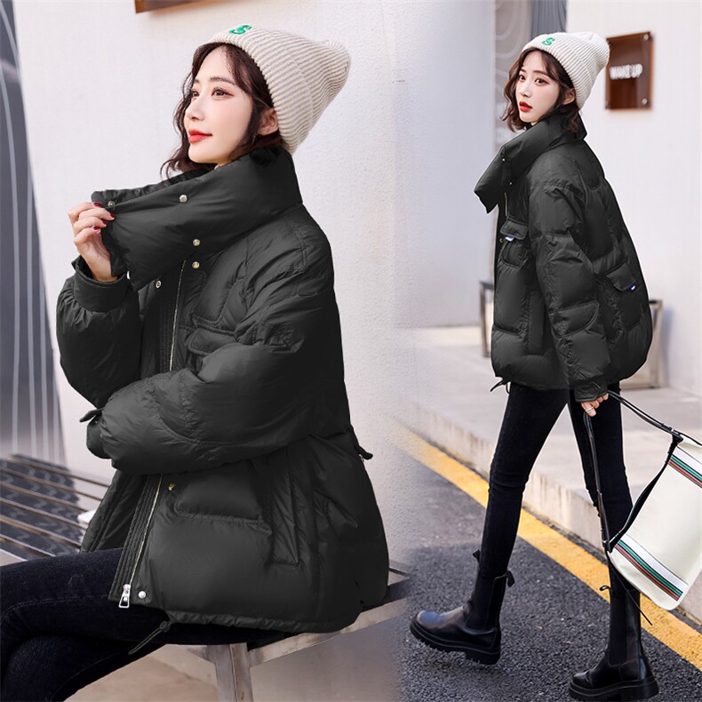 2021年冬季加厚常规立领简约休闲时尚羽绒服ins女,女装羽绒服,韩蜜菓
