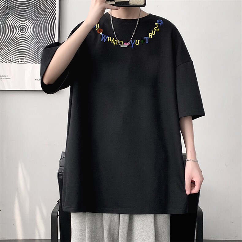 230g重磅纯棉短袖t恤男大码半袖半截袖 DX17381-P20图片