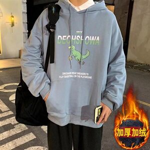 19秋季慵懒风卫衣韩版潮流宽松连帽外套上衣 711 A4211加绒图片