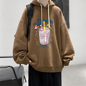 纯棉连帽卫衣男大码运动帽衫宽松薄WY2332-P35 加绒款-P40图片