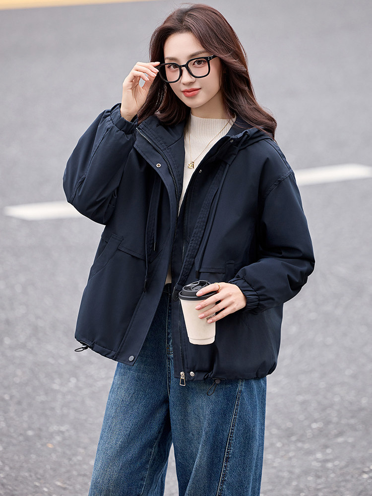 夹棉加厚短外套女2025冬季新款小个子棉衣棉服休闲加绒派克服,女装棉衣/棉服,香水丽阁