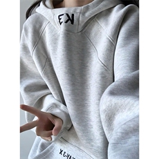 常规款刺绣连帽卫衣男女款秋季运动外套cleanfit设计感上衣WYM34，女装短外套，星座516A