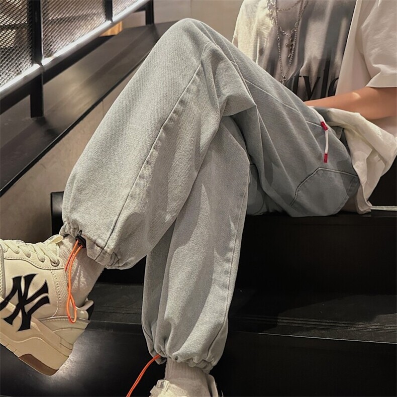 长裤简约男潮流慵懒潮牛仔裤原宿百搭青春流行夏季KK015-P40,男装牛仔裤,星座911-3