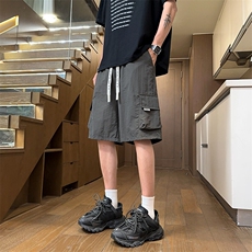 抖音品质休闲工装裤男五分裤宽松直筒大口袋短裤DK254310B-1-P25，男装牛仔裤，星座310B-1
