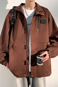 J6616 P78 光影墙 抖音高品质牛津布冲锋衣外套反光条拼接防水图片